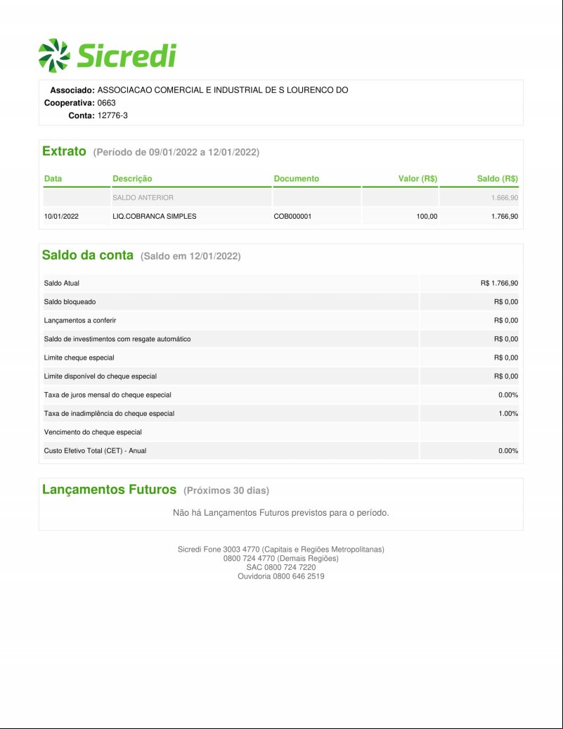 CONTA BANCÁRIA ATUALIZADA EM 12/01/2022
